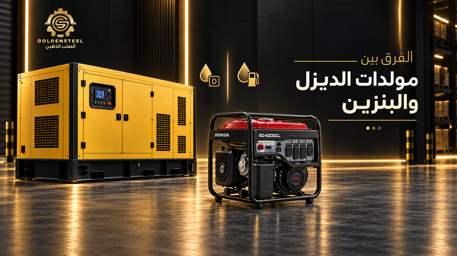 الفرق بين مولدات الديزل والبنزين